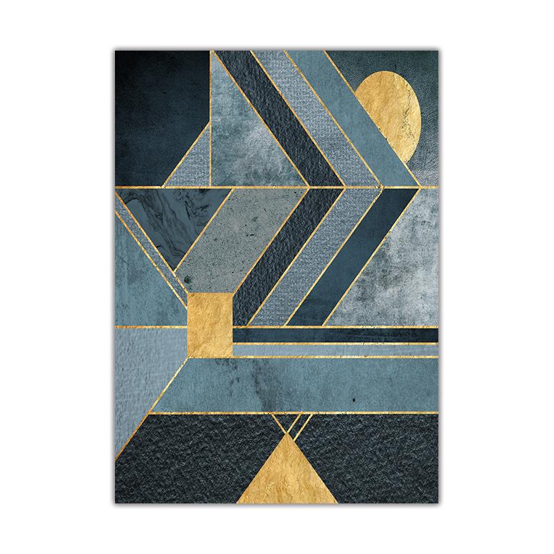 Luxus Geometrische Muster Leinwand Wand Kunstdruck Nordic Poster Abstrakte Malerei Dekorative Bild Moderne Wohnzimmer Dekoration