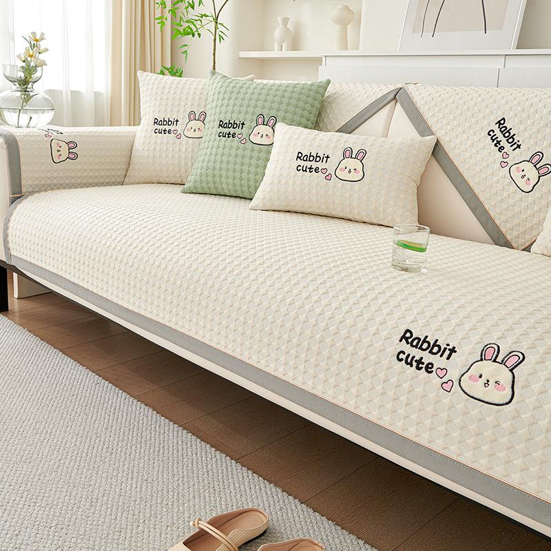 Ice Silk Sofa Cover Summer Universal Non-slip Sofa Mat Cool Feeling Mat Cushion Sofa Towel Couch Slipcovers for Living Room Home