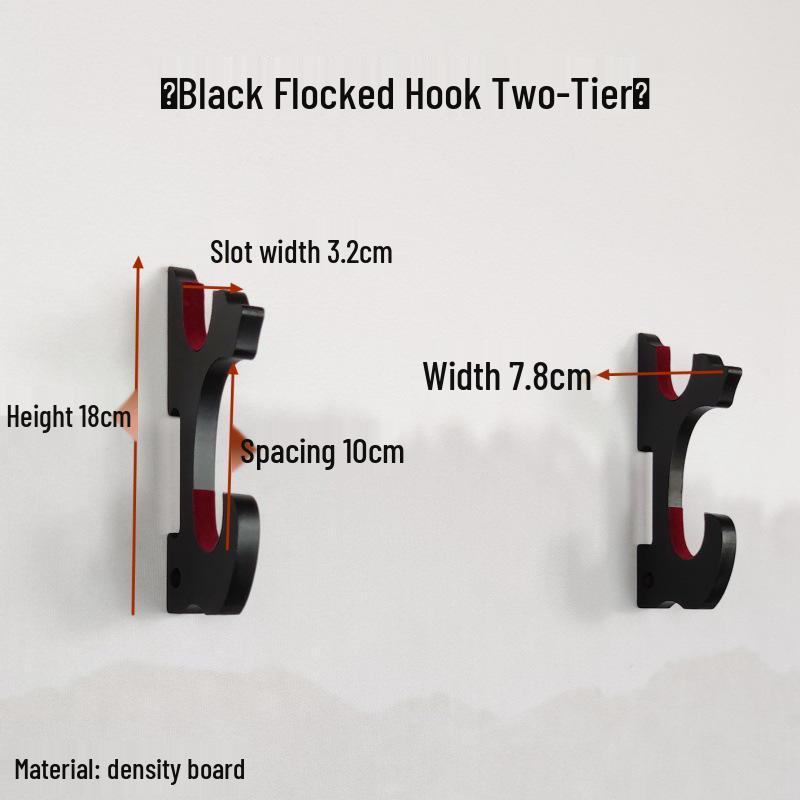 Adjustable Wall-Mounted Rack for Swords, Knives, and Musical Instruments