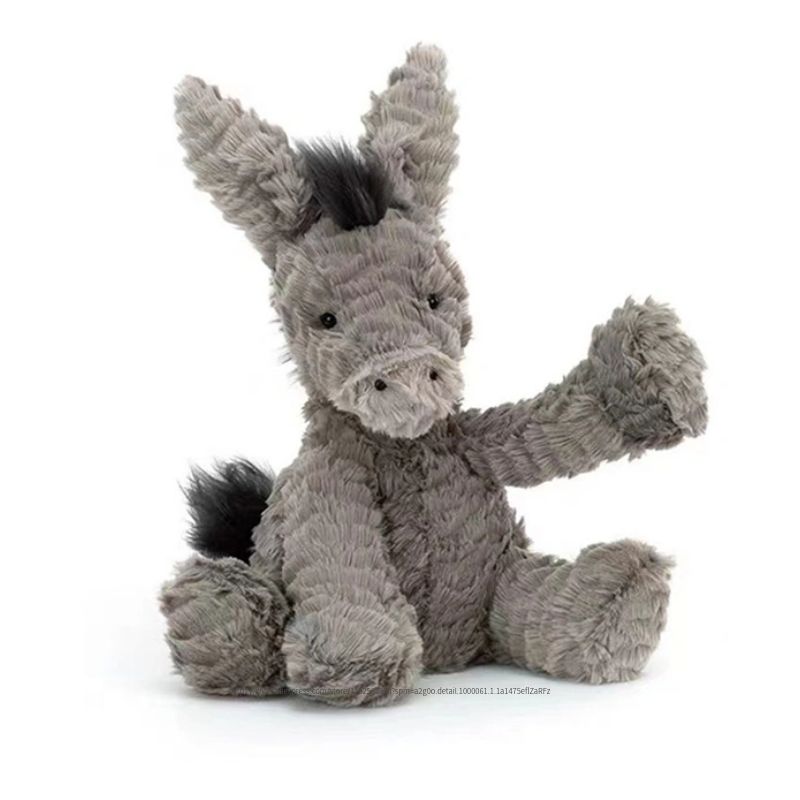 

23/40/60 см милые игрушки Burro Peluche, милый серый осел, плюшевые куклы, мягкие животные для младенцев, декор комнаты на день рождения, подарки about 23cm белый