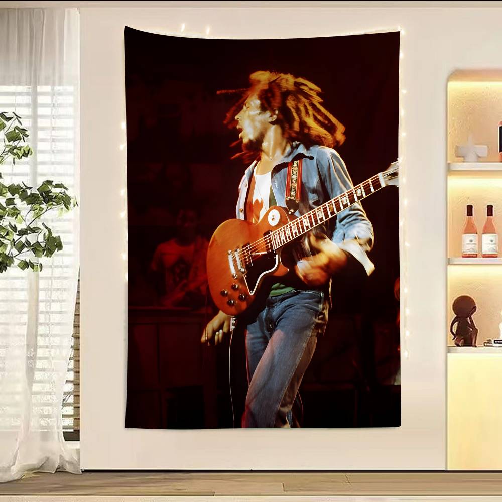 BOB MARLEY CANTANTE Arazzo Anime Fiore Hippie Tappeti da Parete Decorazioni per Stanza Decorazione da Parete Decorazioni per la Casa