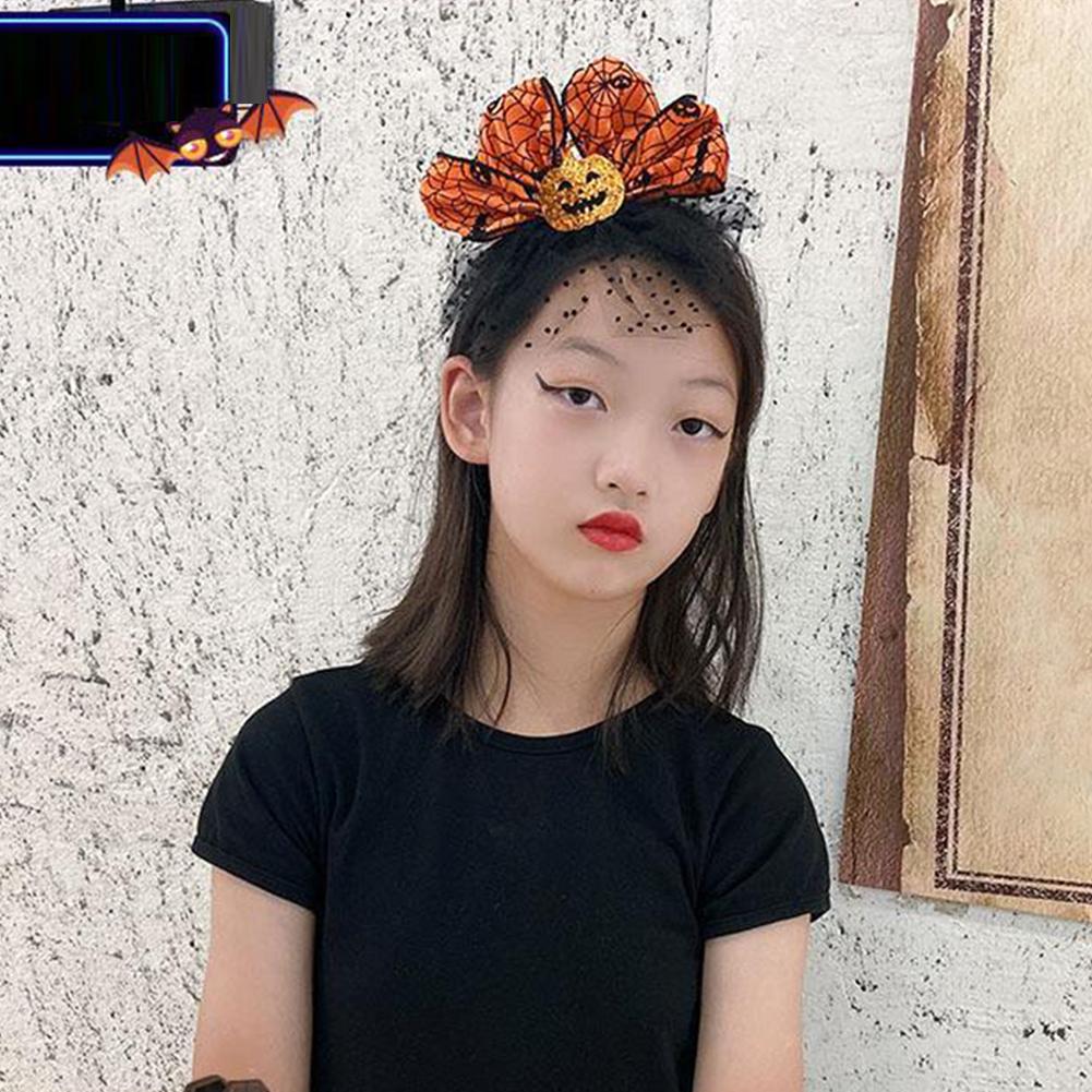 Fashionable Halloween Elements Pumpkin Hairband Single Piece Multi-Color Cute Girls Halloween Gift