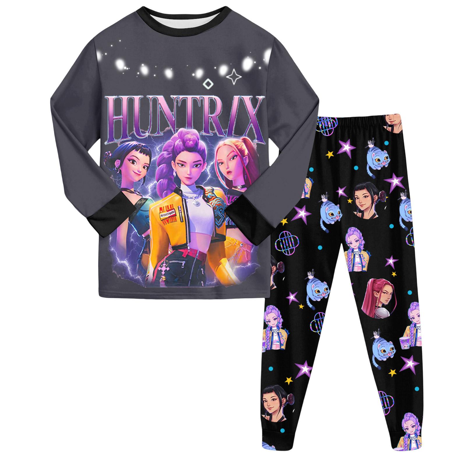 

Kids Fashion Set Long Sleeve Top and Pants Comfortable Soft Fabric Casual Fit Suitable for Everyday Wear and Indoor Activities 110 чёрный