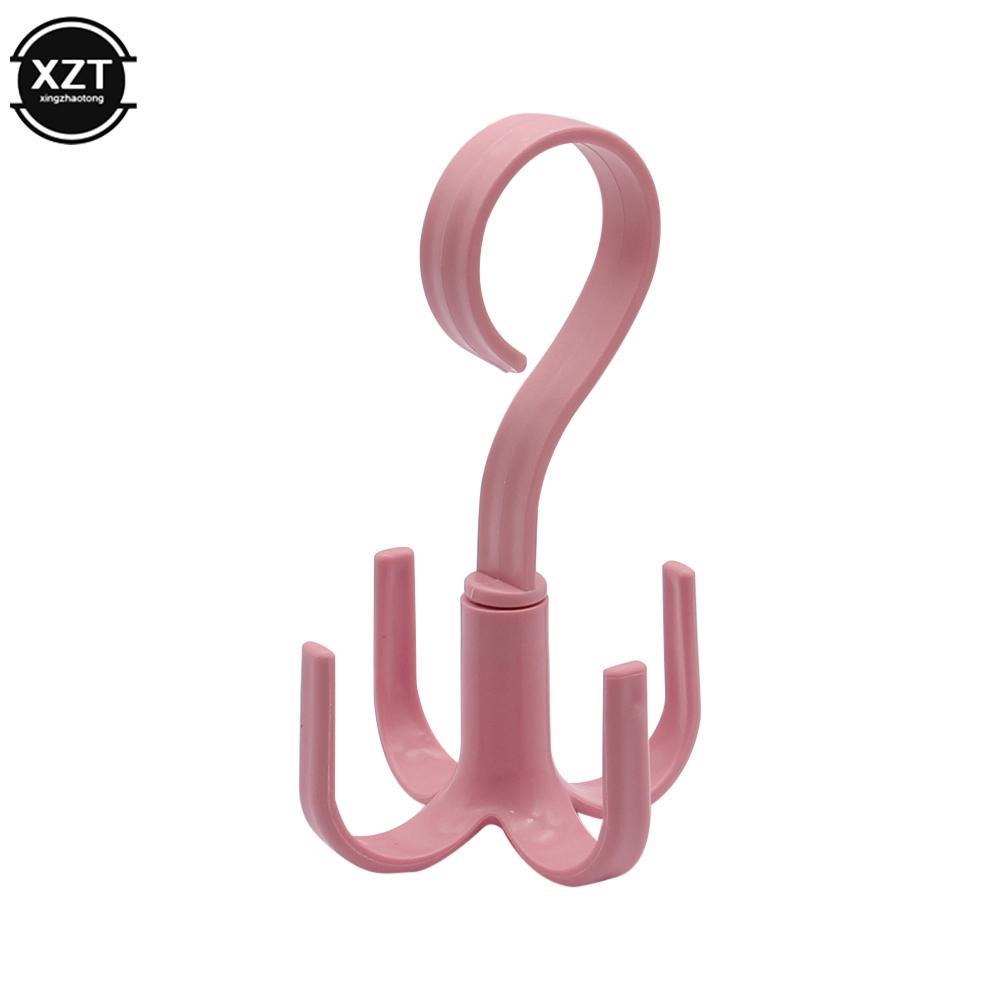 

360 Rotate Rotated Hanger Hooks Wardrobe Clothes Rack Hanger Organizer Bag Hanger Shoes Belt Scarf Hanging Rack Closet Hanger рожевий