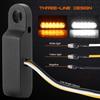 Motorcycle LED Turn Signals Amber Blinker White Running Light For Bobber Chopper