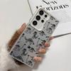 Cool Dinosaur Fossil Bones Phone Case For Samsung Galaxy S25 Edge S24 S23 S22 S21 S20 Ultra Funda Silicone Silver Cover