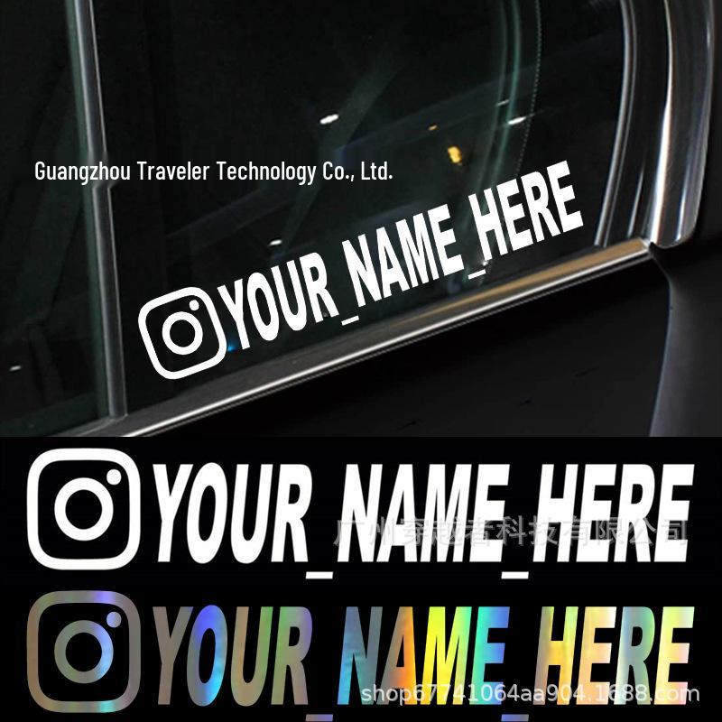 

Персонализированная виниловая наклейка на автомобиль и мотоцикл с именем пользователя в Instagram 20cm
