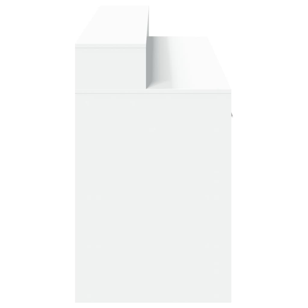 Mesa de Escritório LED Branca 160 x 55 x 91 cm Aglomerado