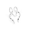 Simple Spiral Threader Earrings Women Irregular Helix Wave Curve Ear Line Cuff Stainless Steel Dangling Earring Fashion Jewelry