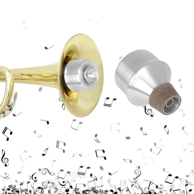 Aluminum Alloy Trumpet Mute Silencers Noise Reduction Practice Mute Muffler Portable Silencers Trumpet Accessories