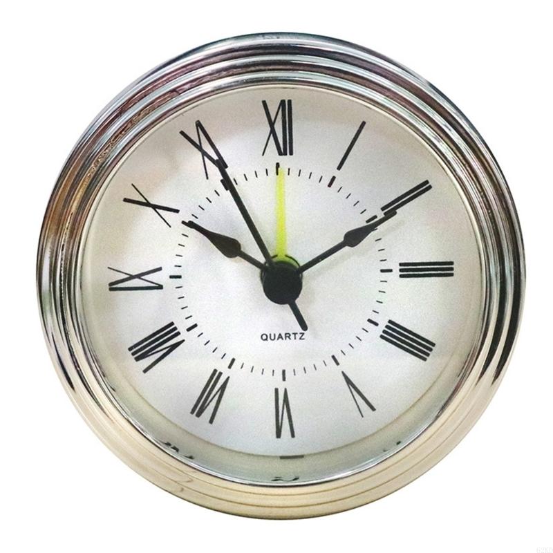 62KD Decorative 78mm Snooze Clock Movement Clock Insert with Arabic or Roman Numerals Round Watch Insert Repair Replacement