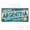 Israel Malmo Espoo Argentina Greetings From City Metal Sign Tin Plate Vintage Poster Garage Shop Home Decor 6x12 Inch KL-0200BB
