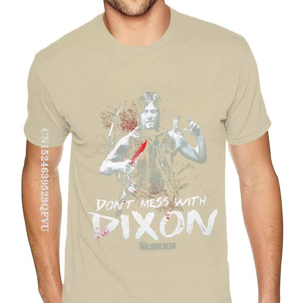 Walking Dead Daryl Dixon Printed Mens Tshirt Plus Size Men's Personalized Photo T Shirts Camisa Streetwear