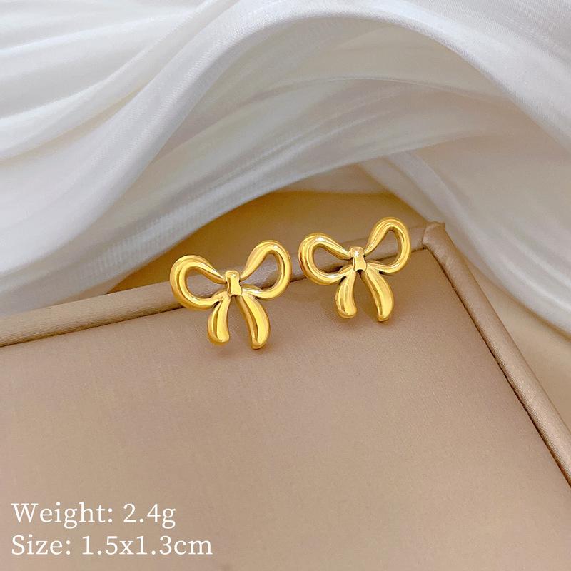 Fritillary Clover Minimalist Stud Earrings Cold Men'S And Women'S Earrings Personality Temperament Banquet Earrings