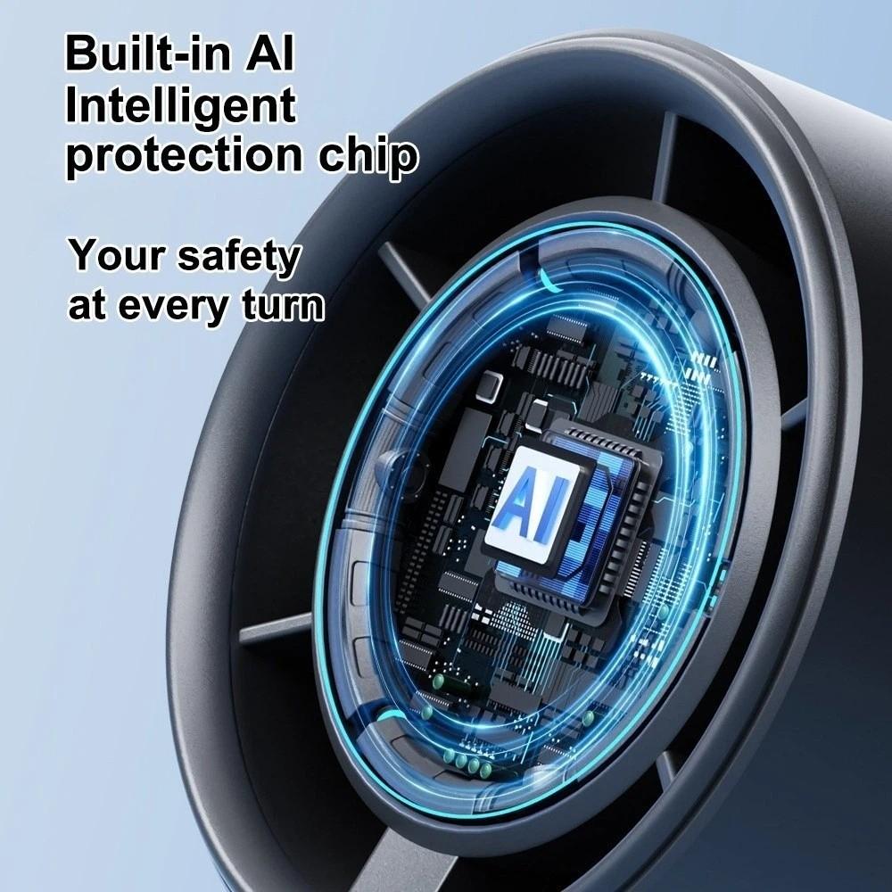 Small Mini Portable Fan LED Display USB Rechargeable Fan Cooling Pocket Fan  Outdoor