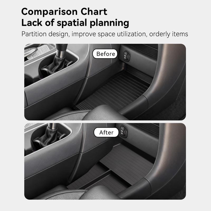 Compatible with 26 Hyundai Palisade Models: Center Console Lower Storage Box Interior Trim Accessories.