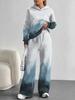 Gradual Change European And American Autumn And Winter Casual Long-Sleeved Suit Women'S Hooded Sweater Trousers Two-Piece Set