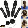 3PCS Hair Bun Maker Set Donut Sponge Twist Styling Tool Hair Curler Clips for Weddings Travel Daily Gift