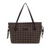 Premium sense large capacity bucket armpit bag Korean niche autumn and winter fashion shoulder bag woolen plaid tote bag