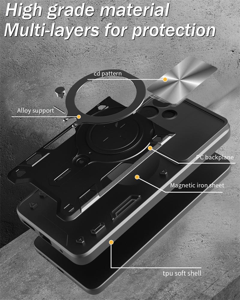 Armor Ring Stand Coque For Samsung Galaxy A06 A16 A26 A36 A56 M16 F16 A15 A25 A35 A55 A54 A53 A52s A51 Case Lens Protector Cover