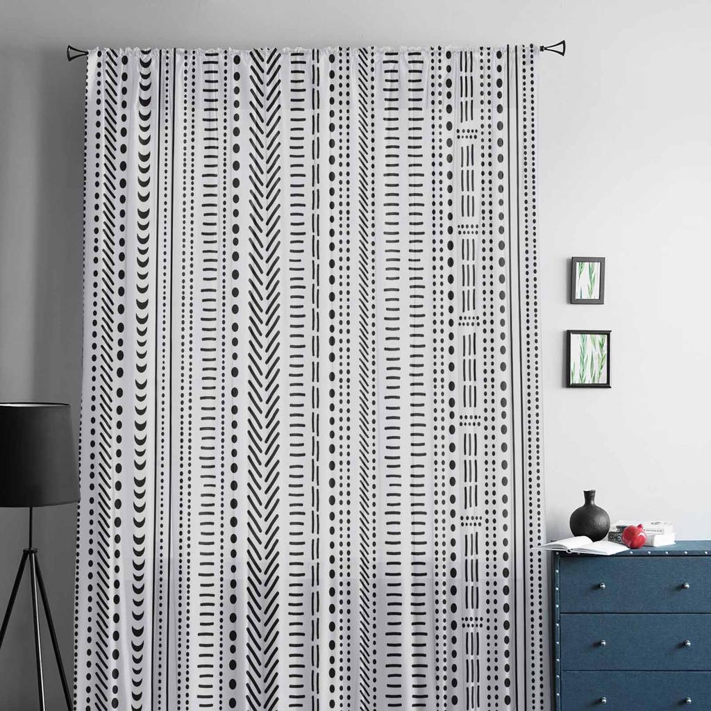 Vintage Bauernhaus Böhmische Textur Fenster Tüll Vorhänge für Wohnzimmer Schlafzimmer Hotel Luxus Dekoration Sheer Vorhänge