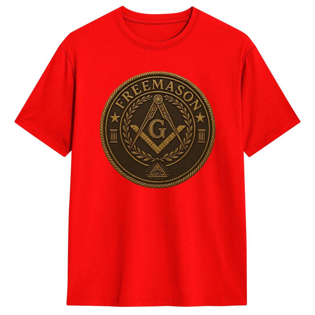 Masonic Mason Freemasonry T Shirt Summer  Vintage TShirts  Cotton Leisure Tshirt For Unisex Print Tops