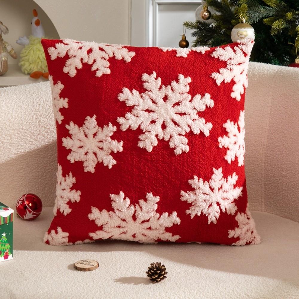 Elk Plush Christmas Pillow Cover Soft Versatile Throw Pillow Cover Cozy Durable Decorative Pillowcase Festival