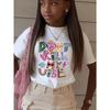 European Sizes Girls' Casual Letter Print Round Neck Short Sleeve T-Shirt, Summer Casual Wear - Minimalist English Letter Style T-Shirt