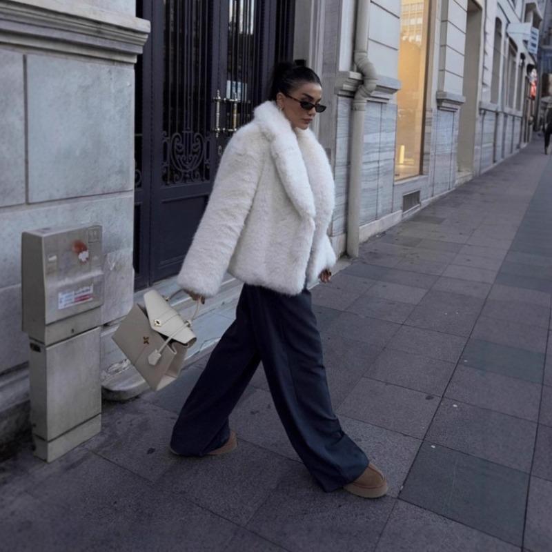 Spice girl high temperament imitation fur environmentally friendly fluffy short coat warm loose versatile fashion new winter girl