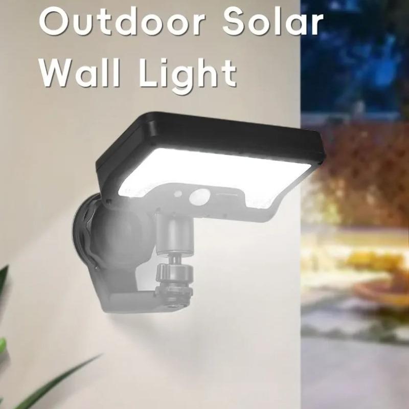 Solar Sicherheitsleuchte für Außenbereich Bewegungsmeldererkennung 3 Modi Helligkeit Magnetfuß Wasserdichtes Design für Wand Zaun Tor Veranda