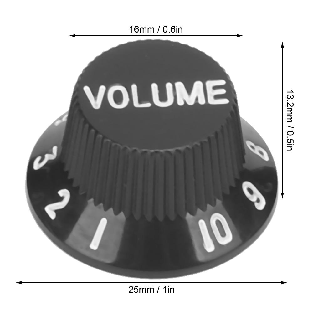 3PCS 2T1V Volume Tone Knobs Black Color Speed Control Knobs Guitar Control Knobs Electric Guitar