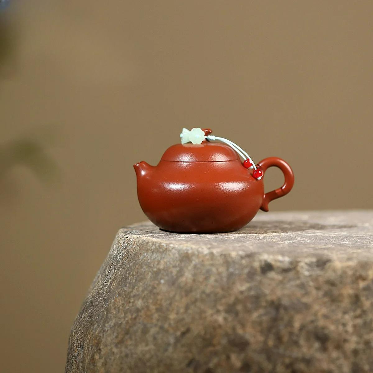 

Small capacity Yixing purple clay teapot raw ore red clay creative Chinese Kung Fu tea set tea kettle chinese tea pot