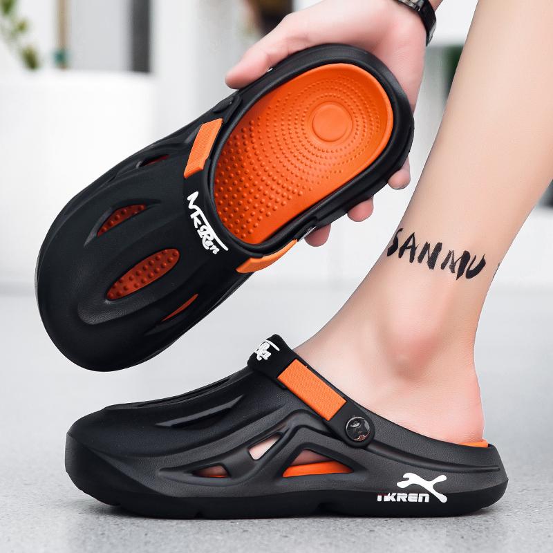 

Fashion Beach Shoes Men Beach Slippers Outdoor Garden Clogs Summer Slippers Shoes Fashion Luxury Sandals Comfort Home Soft Slippers 39-40 оранжевый
