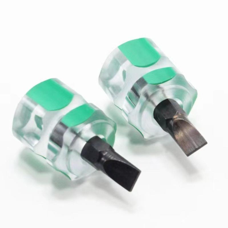 Flat Cross Head Screwdrivers for Household Repair Tool Mini  Screwdriver Short Handle Portable Screwdriver Tool