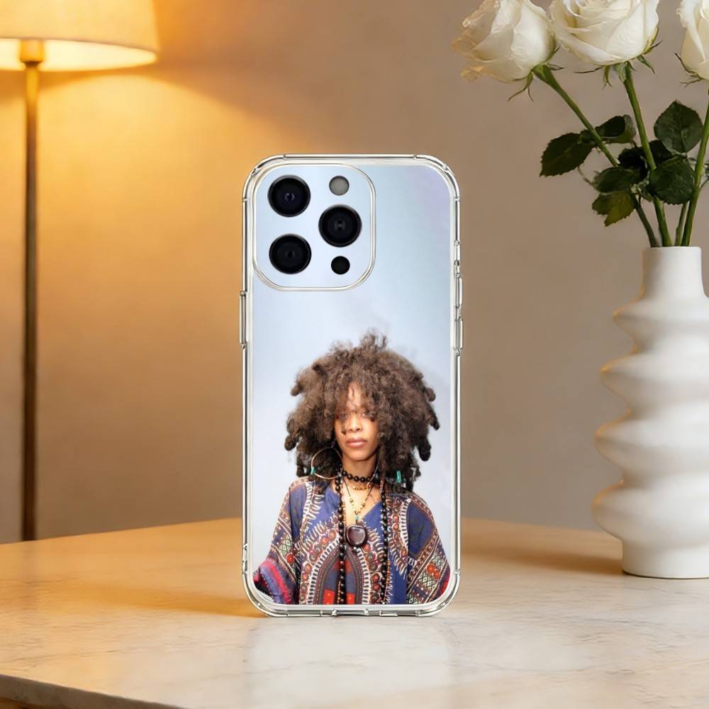 Erykah Badu Phone Case For iPhone 17 16 15 14 13 12 11 Mini Pro Max Plus Transparent Cover