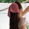 Lattice Triangle Bandana Blue Checkered Triangle Scarf Elegant Cloth Lace Hair Scarf  Travel
