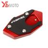 LOGO TRANSALP CNC Aluminium Motorrad Seitenständer Pad Vergrößerungsplatte Ständerverlängerung Für Honda XLV 600 650 700 TRANSALP