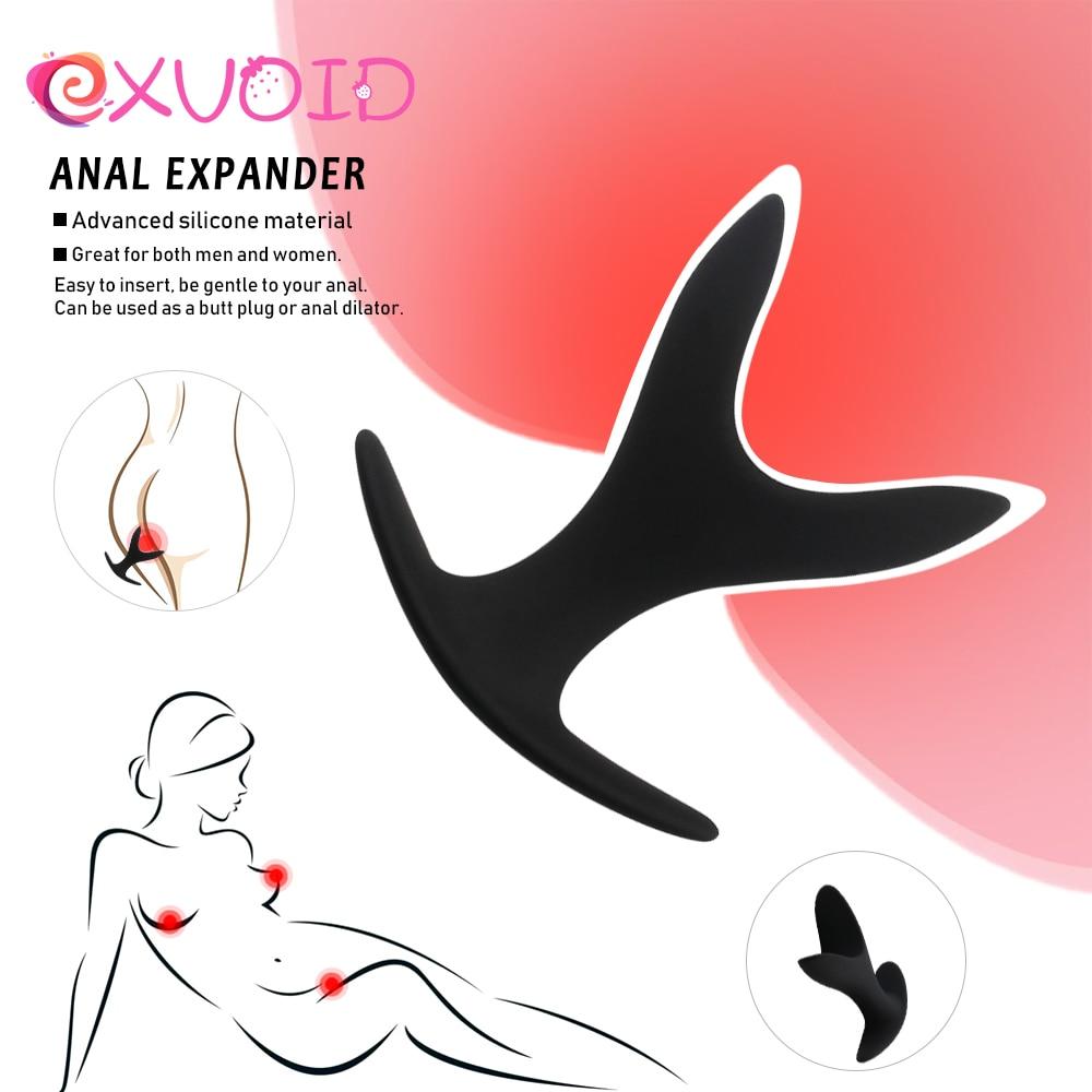 Åpning Butt Expander Speculum Dilator G-punkt Prostata Massasjer Voksenprodukter Dildo Silikon Anal Plugg