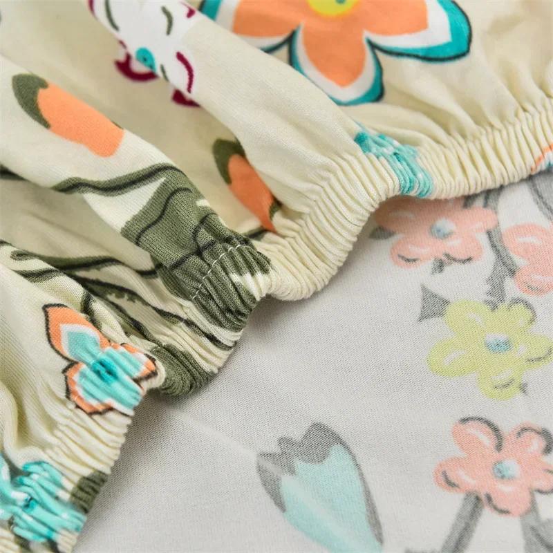 Premium Floral Club Sofa Cover Armchair Cover Elastic Tub Chair Covers Home Decorative Single Couch Slipcovers with Seat Cushion Cover