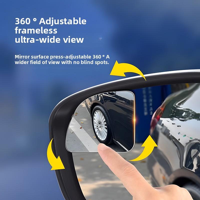 Specchietto Retrovisore Senza Cornice Vetro a Forma di Ventaglio Specchietto Rotondo Piccolo per Retromarcia Riflettore Ausiliario Ultra-alta Definizione a 360 Gradi Specchietto Angolo Cieco per Auto