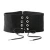 Adjustable Wide Belt PU Leather Waist Corset Punk Elastic Cummerbunds  Girl
