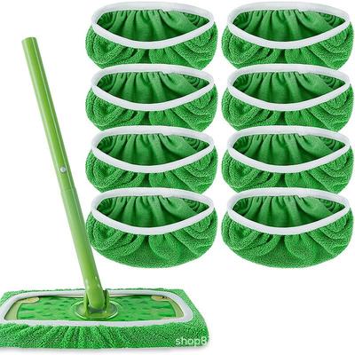 Adaptable with Swiffer Mop Flat Mop Cloth Water Absorption Replacement Cloth Cover for Household Wet and Dry Rotary Mop Cloth