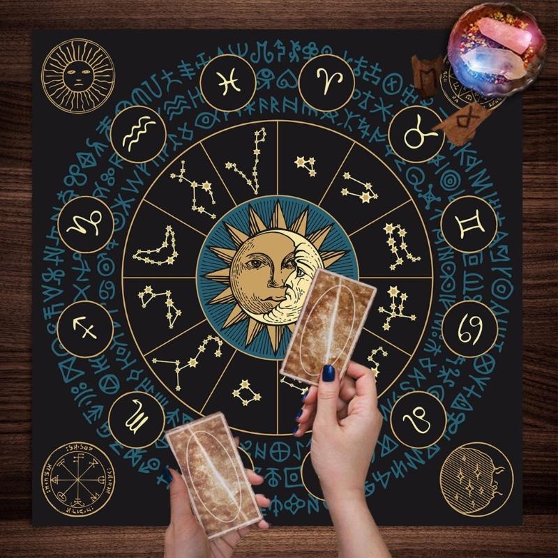 Měkký a odolný potah na stůl Stylová podložka na čtení tarotu Elegantní látka na tarot Všestranná podložka na tarot Perfektní pro večer her