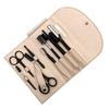 1 Set Eyebrow Trimming Set 8 Pcs Eyebrow Shaping Grooming Kit Beauty Tools Set with Faux Leather Bag Razor Eyebrow Scissors Brush Comb