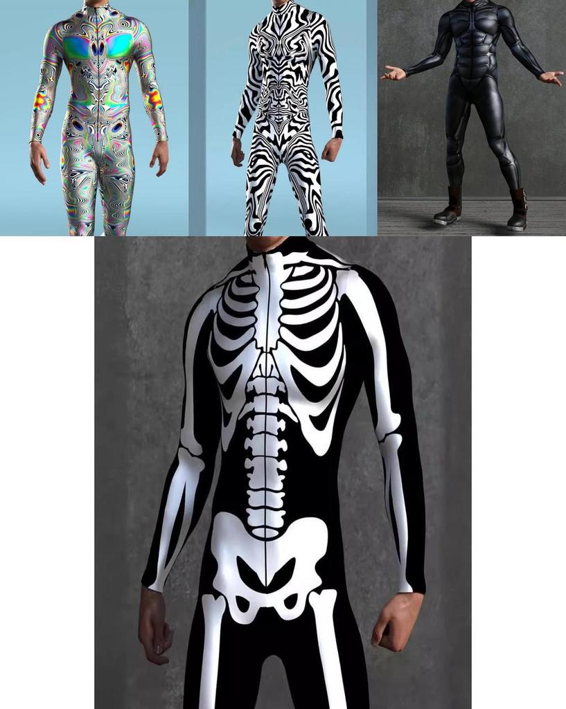 Body cu Imprimeu Digital 3D pentru Adulți de Halloween pentru Cosplay și Petreceri cu Costume