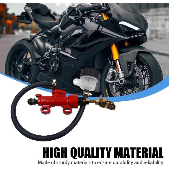 Bakre bromshuvudcylinderpump med behållare Kompatibel med Suzuki GSXR 600 750 1000 1100 GSX1300R RF600 RF900 SV650 SV1000 GC150/200 (röd)