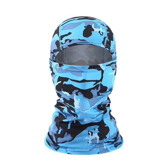 Camouflage Cycling Face Guard Neck Gaiter UV Protection Breathable Outdoor Motorcycle Helmet Liner Bandana Balaclava Neck Scarf Face Shield