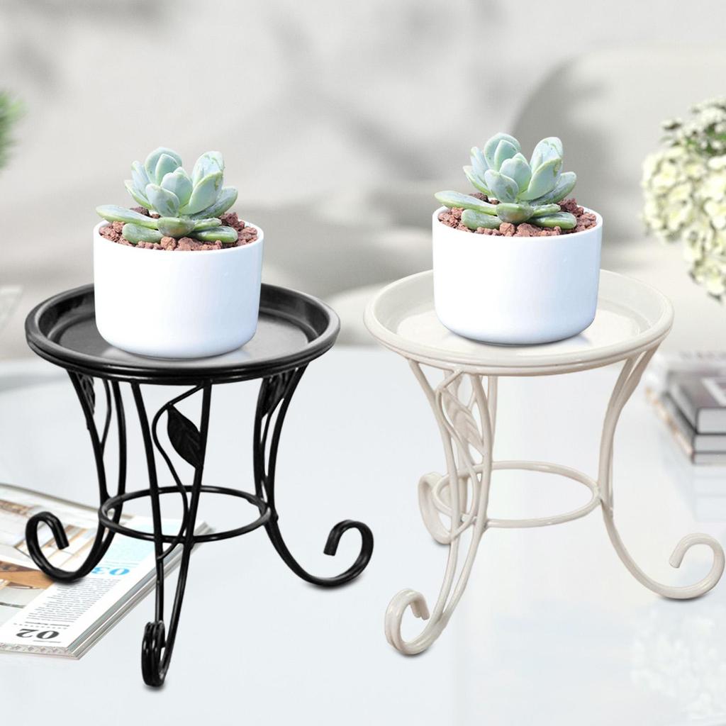 Plant Stand with Tray Decorative Heavy Duty Flower Pot Holder Stand Planter Shelves for Outdoor Balcony Patio Office Living Room