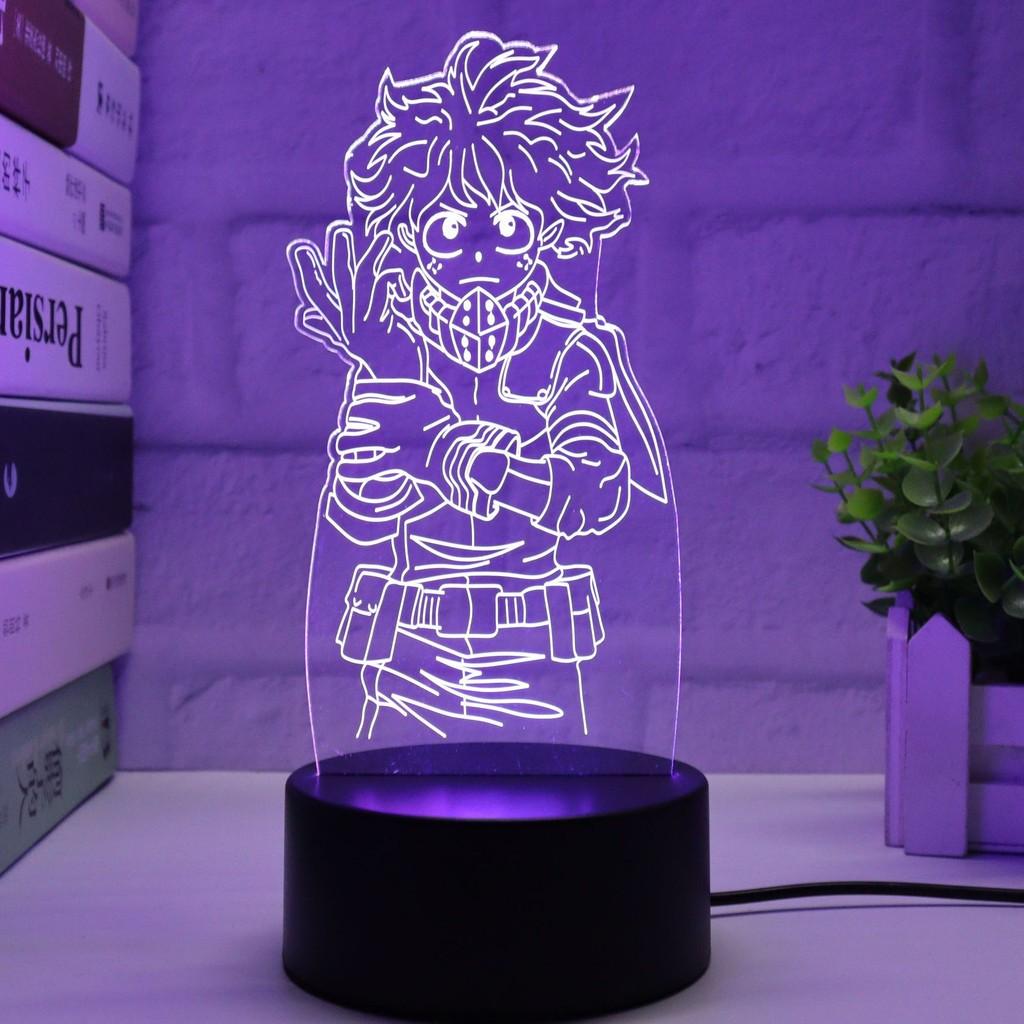 Colorful 3d My Hero Academia Night Light Led Table Lamp For Anime Lovers And Collectors