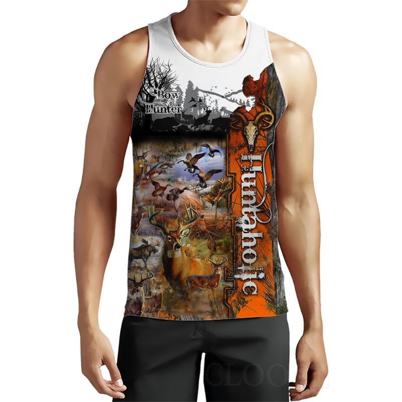 

Спортивный жилет с 3D-печатью, летняя мужская майка Y2k без рукавов, мужской топ с игровым животным, оверсайз, модная уличная футболка S